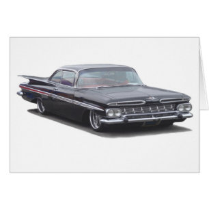 Zwarte Chevy Impala uit 1959