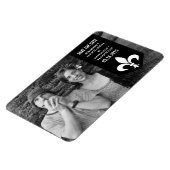 Zwarte Chic Flourish Banner sparen de Magnet van d Magneet (Linkerzijde)