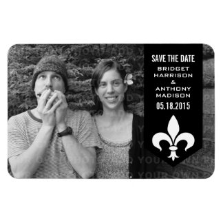 Zwarte Chic Flourish Banner sparen de Magnet van d Magneet