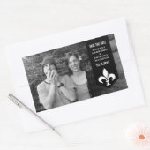 Zwarte Chic Flourish Banner sparen de Stickers van (Envelop)