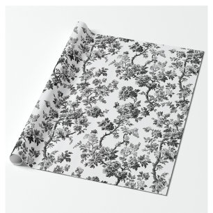 Zwarte Chinoiserie Bloemstuk Toile Tuinfeest Verpa Cadeaupapier
