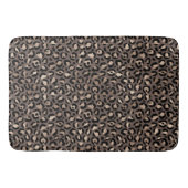 Zwarte chocolade bruin Bronze luipaard afdrukken   Badmat (Voorkant)