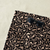 Zwarte chocolade bruin Bronze luipaard afdrukken Strandlaken (In situ)