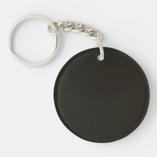 Zwarte chocolade (effen kleur) 	 sleutelhanger (Voorkant)