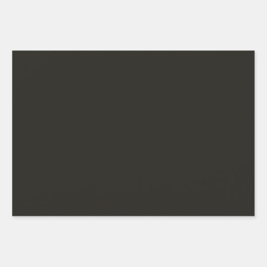 Zwarte chocolade vaste kleur inpakpapier vel (Voorkant)