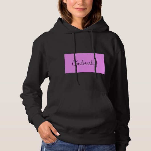 Zwarte christelijke hoodie (Voorkant)