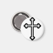 Zwarte christelijke kruis magneet (Voorkant / Achterkant)