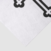 Zwarte christelijke kruis tissuepapier (Detail)