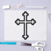 Zwarte christelijke kruis tissuepapier (Craft)