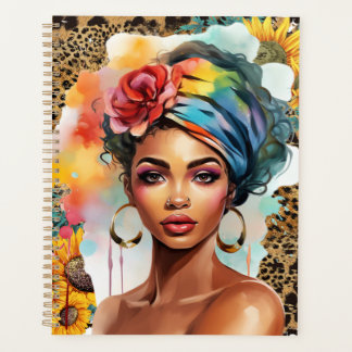 Zwarte christelijke vrouw Afro-Amerikaans melanine Planner