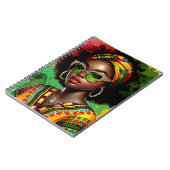 Zwarte Christelijke vrouw Afro-Amerikaanse melanin Notitieboek (Linkerzijde)