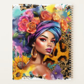 Zwarte christelijke vrouw Afro-Amerikaanse melanin Planner (Achterkant)