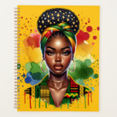 Zwarte Christelijke vrouw Afro-Amerikaanse melanin Planner (Voorkant)