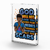 Zwarte Christelijke Vrouwen Melanin Queen Bidden t Fotoblokken (Rechts)