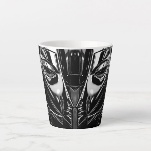 Zwarte Chroom Muze Latte Mok (Voorkant)