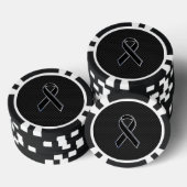 Zwarte chroomstijl, lintbewustzijn koolstofvezel poker chips (Opstapeling)