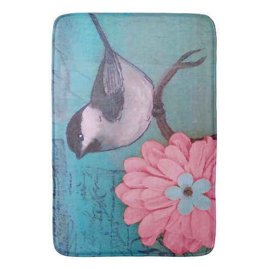 Zwarte cichorei Bath Mat (Voorkant Verticaal)