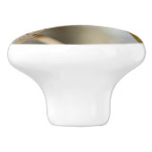 Zwarte cichorei-keramische knop (Zijkant)