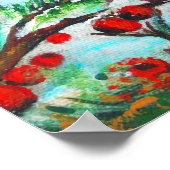 Zwarte cichorei met bessen op bijkantoor poster (Hoek)