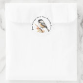 Zwarte cichorei ronde sticker (Tas)