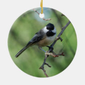 Zwarte-cichorei-sierbloem Keramisch Ornament (Achterkant)