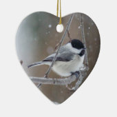 Zwarte cichorei - Zongvogel Keramisch Ornament (Rechts)