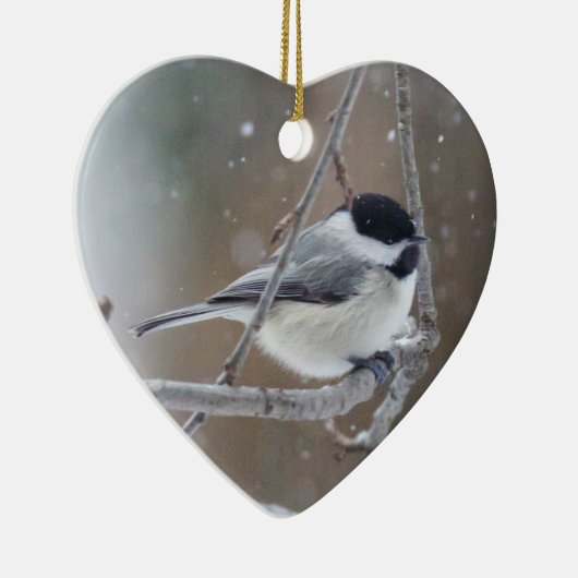 Zwarte cichorei - Zongvogel Keramisch Ornament (Rechts)