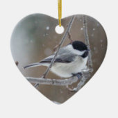 Zwarte cichorei - Zongvogel Keramisch Ornament (Voorkant)