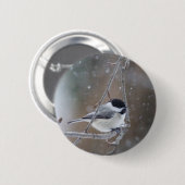 Zwarte cichorei - Zongvogel Ronde Button 5,7 Cm (Voorkant /achterkant)