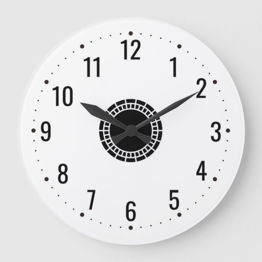 Zwarte cijfers voor een wit grote klok (Voorkant)