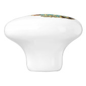 Zwarte Circus Horse  kunst Keramische Knop (Zijkant)