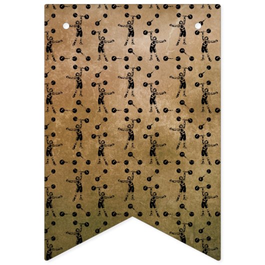  zwarte Circus Strongman Carnival Verstoord Vlaggetjes (Tweede vlag)