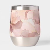 Zwarte Cirkel Blush Roze Bloemen Goud Glitter XOXO (Achterkant)