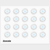 Zwarte cirkel frame logo's en berichten ronde sticker (Vel)