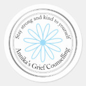 Zwarte cirkel frame logo's en berichten ronde sticker (Voorkant)