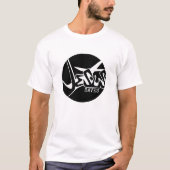 Zwarte Cirkel Jezus redt graffiti T-shirt (Voorkant)