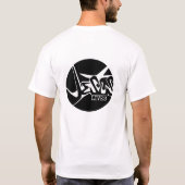 Zwarte Cirkel Jezus redt graffiti T-shirt (Achterkant)