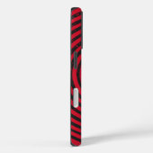 Zwarte cirkel labyrint (rood) Fine Art Case-Mate iPhone Case (Achterkant / Rechts)