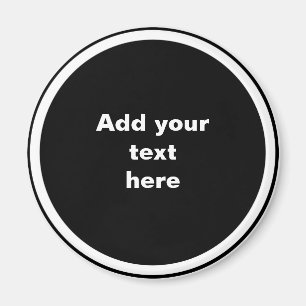 Zwarte cirkel met witte cirkel frame SJABLOON,  Magneet