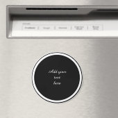 Zwarte cirkel met witte cirkel frame SJABLOON, Magneet (Insitu (Vaatwasser))