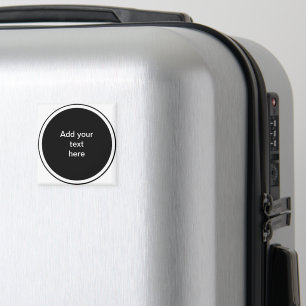 Zwarte cirkel met witte cirkel frame SJABLOON,  Magneet