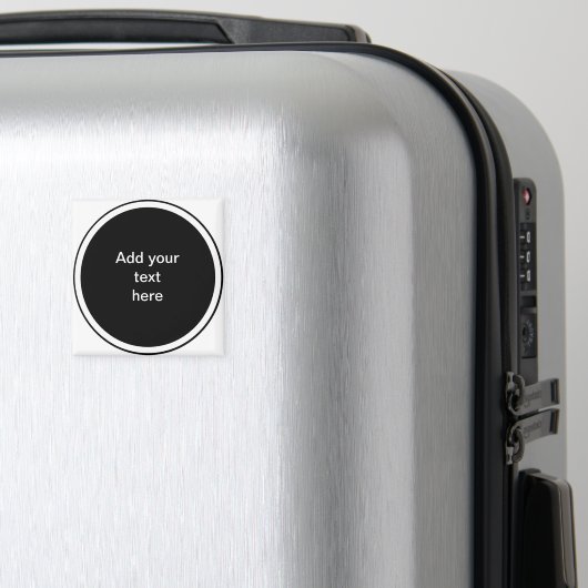 Zwarte cirkel met witte cirkel frame SJABLOON, Magneet (Insitu (bagage))