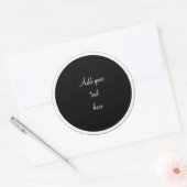 Zwarte cirkel met witte cirkel lijst SJABLOON, Cl Ronde Sticker (Envelop)