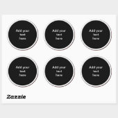 Zwarte cirkel met witte cirkel SJABLOON, Ronde Sticker (Vel)