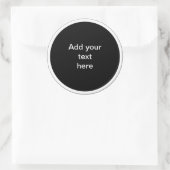 Zwarte cirkel met witte cirkel SJABLOON, Ronde Sticker (Tas)