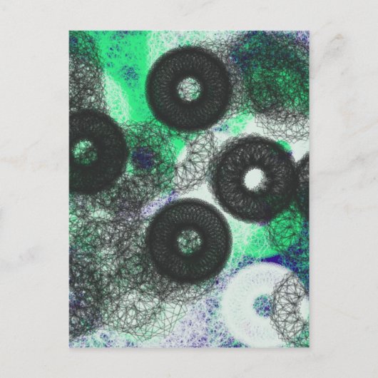 zwarte cirkel mysterie en donker briefkaart (Voorkant)