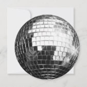 Zwarte Cirkel Ronde Discobal 60ste Verjaardagsfees Kaart (Achterkant)