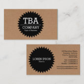 Zwarte Cirkel Star v2 - Kartonnen doos Visitekaartje (Voorkant / Achterkant)