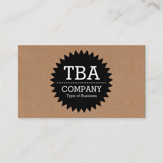 Zwarte Cirkel Star v2 - Kartonnen doos Visitekaartje (Voorkant)