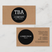 Zwarte Cirkel v2 - Kartonnen doos Visitekaartje (Voorkant / Achterkant)